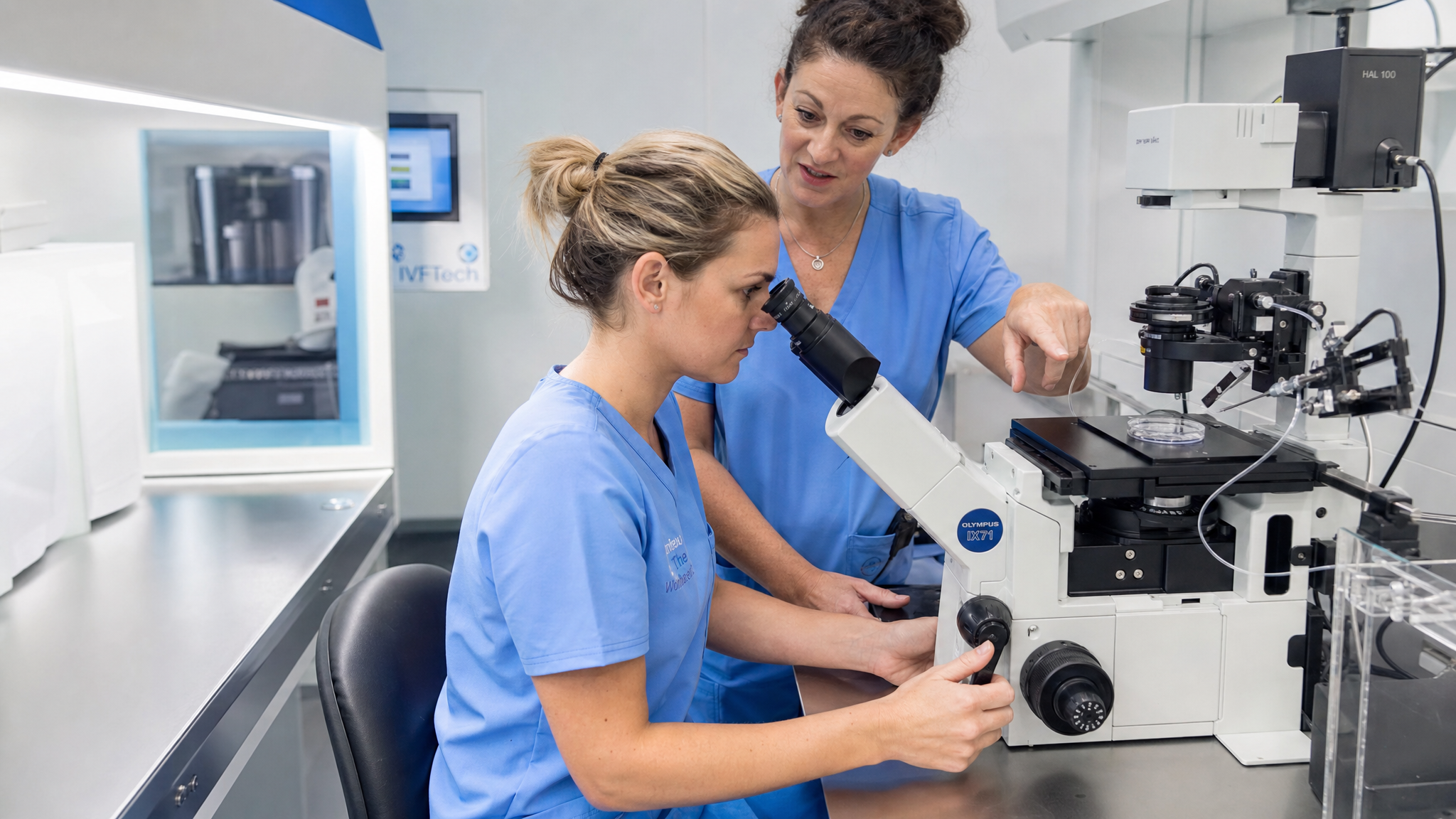 Biomedical technician training in IVF laboratory